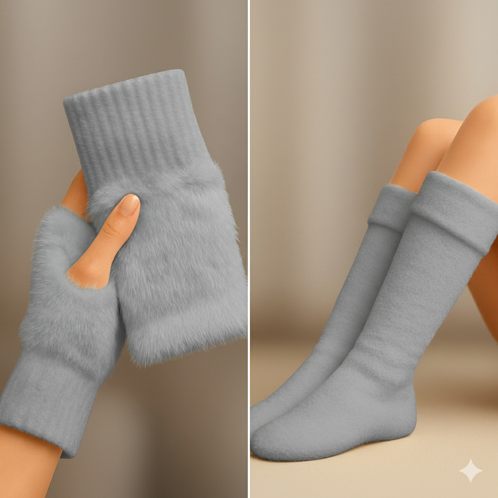 Cloudy Gloves & Fuzzy Socks