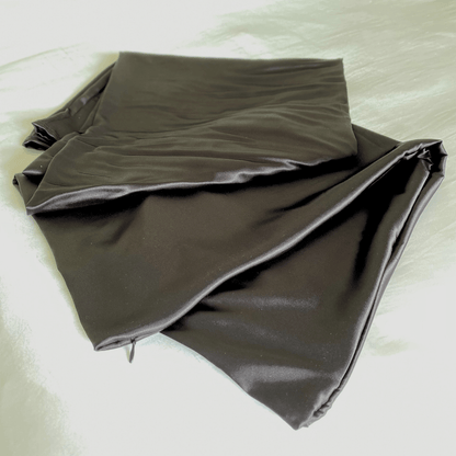 Folded black Cooling Silk Cover by The Snuggles