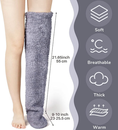 Fuzzy Socks™ size guide: 55 cm long, soft, breathable, thick and warm
