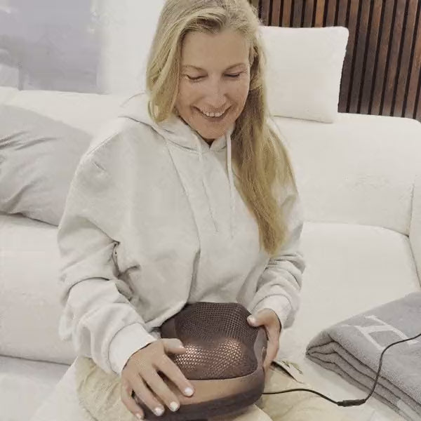 Neck & Back Massager by The Snuggles in use